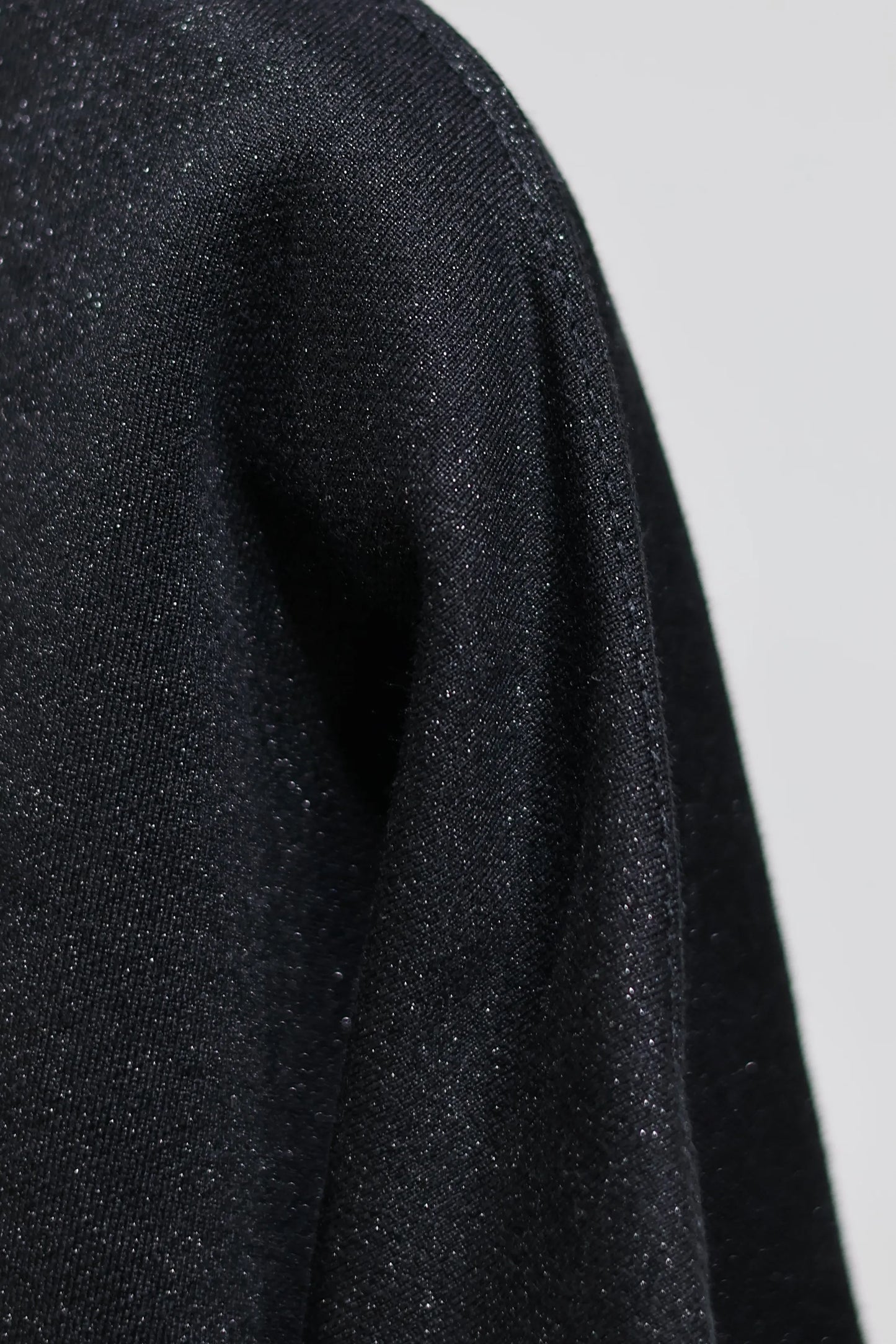 KANEMASA PHIL. - Ex. un Glittery Zip Sweat - BLACK