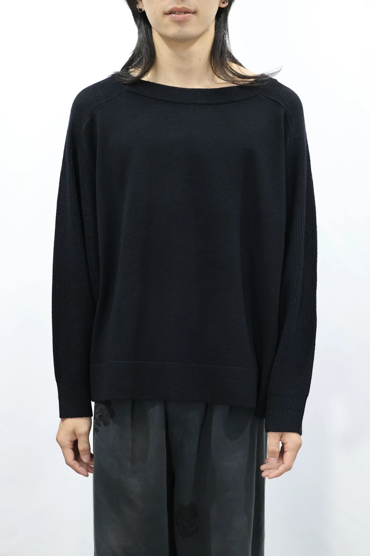 nakedgauge - MERINO WOOL PULLOVER - BLACK