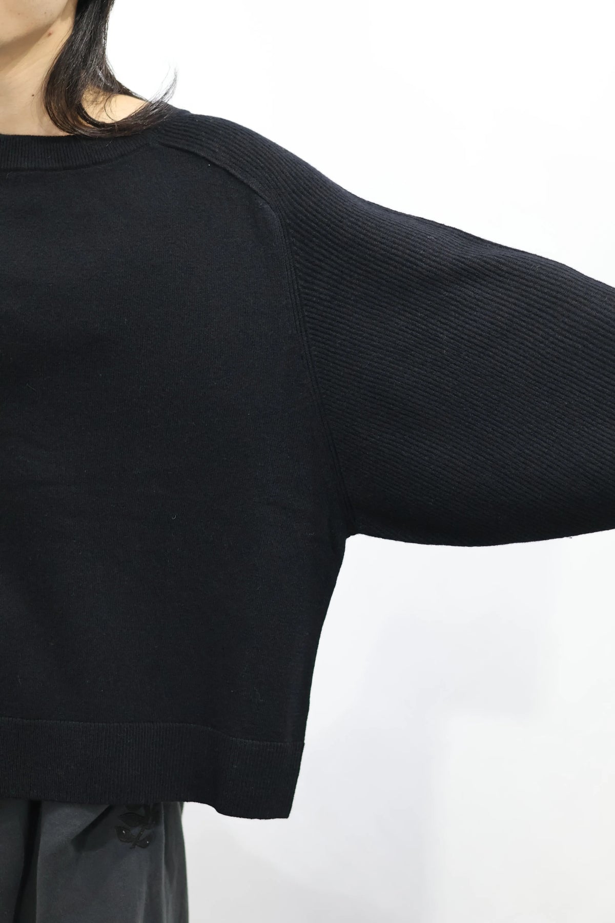 nakedgauge - MERINO WOOL PULLOVER - BLACK