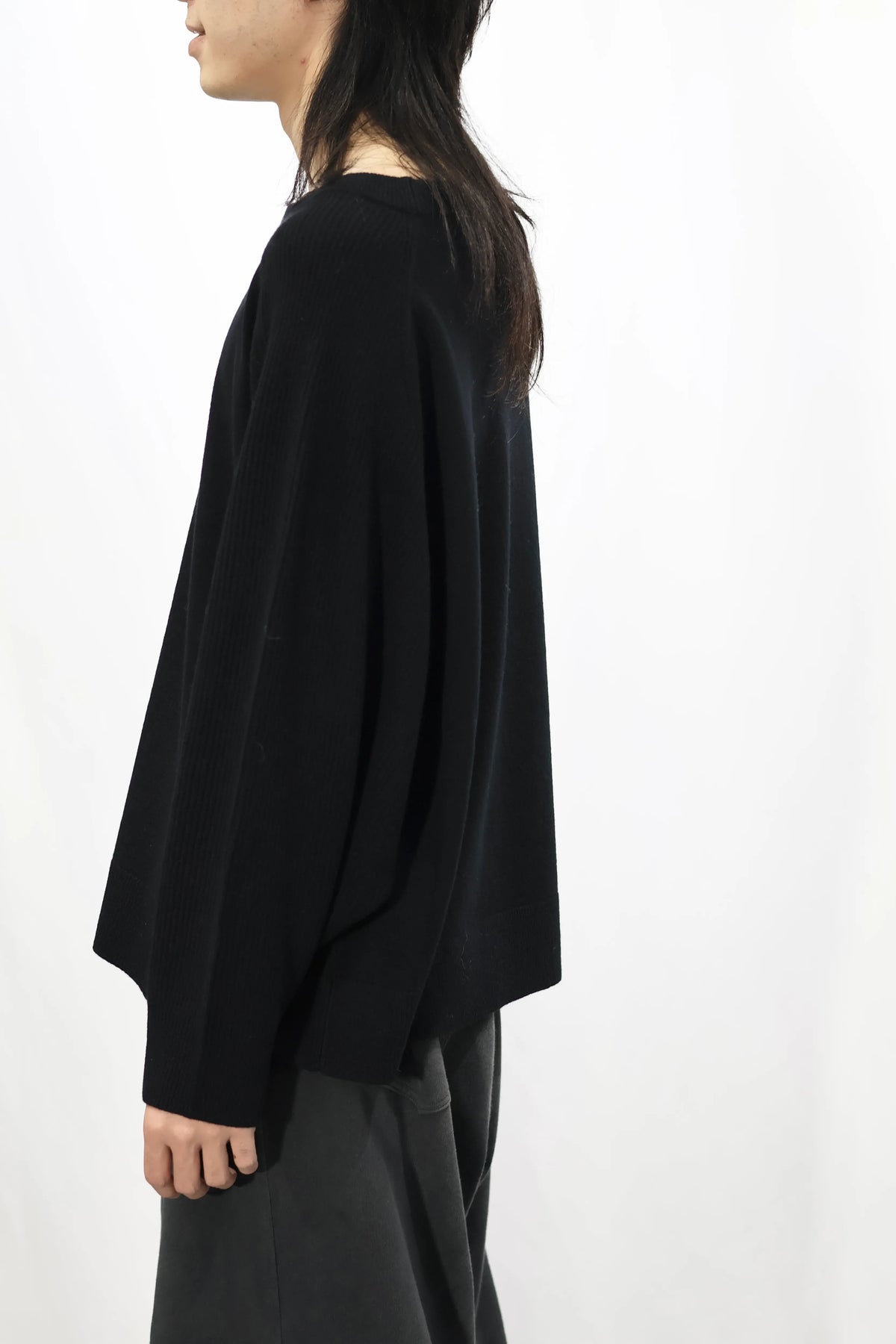 nakedgauge - MERINO WOOL PULLOVER - BLACK