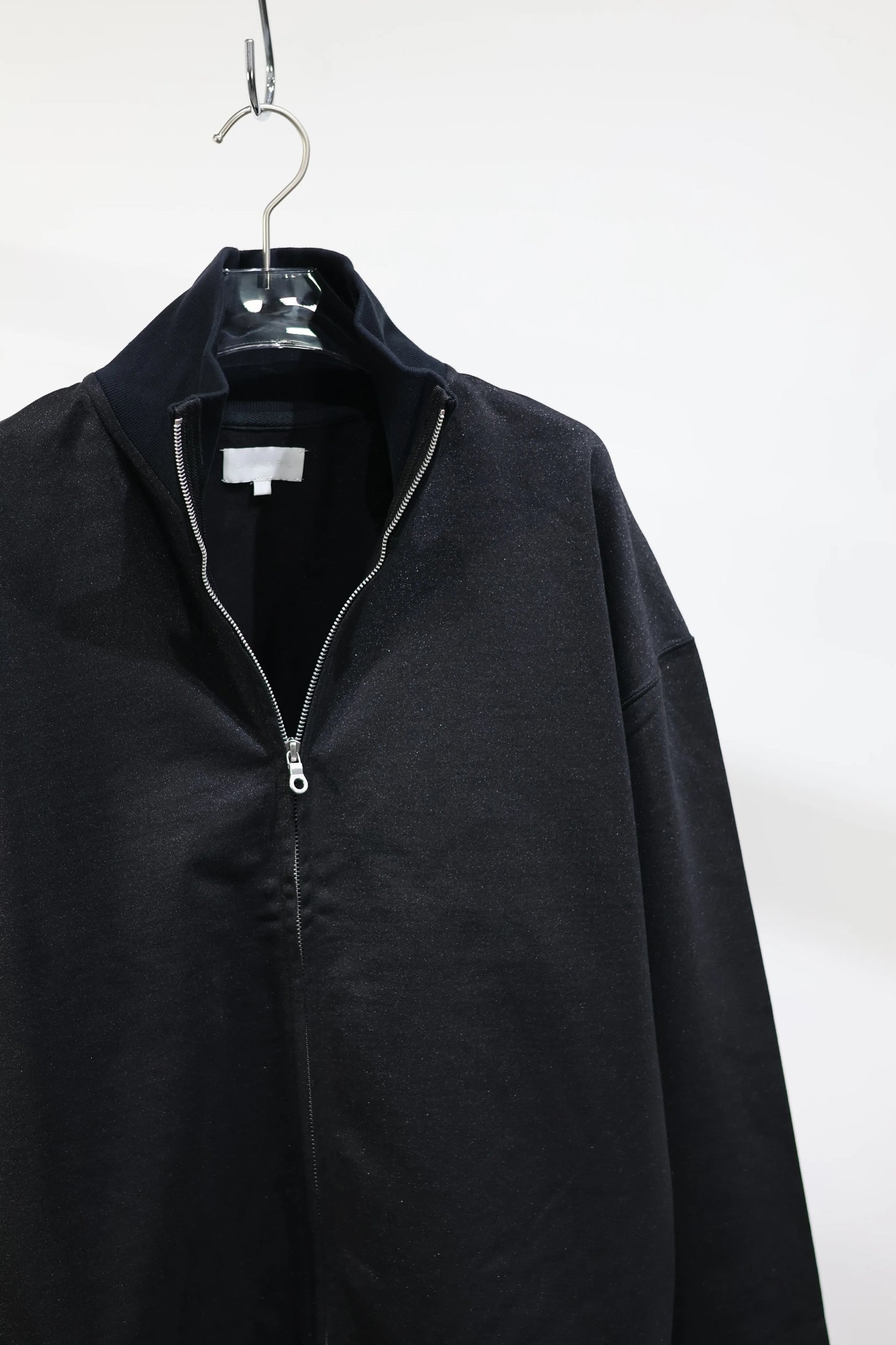 KANEMASA PHIL. - Ex. un Glittery Zip Sweat - BLACK