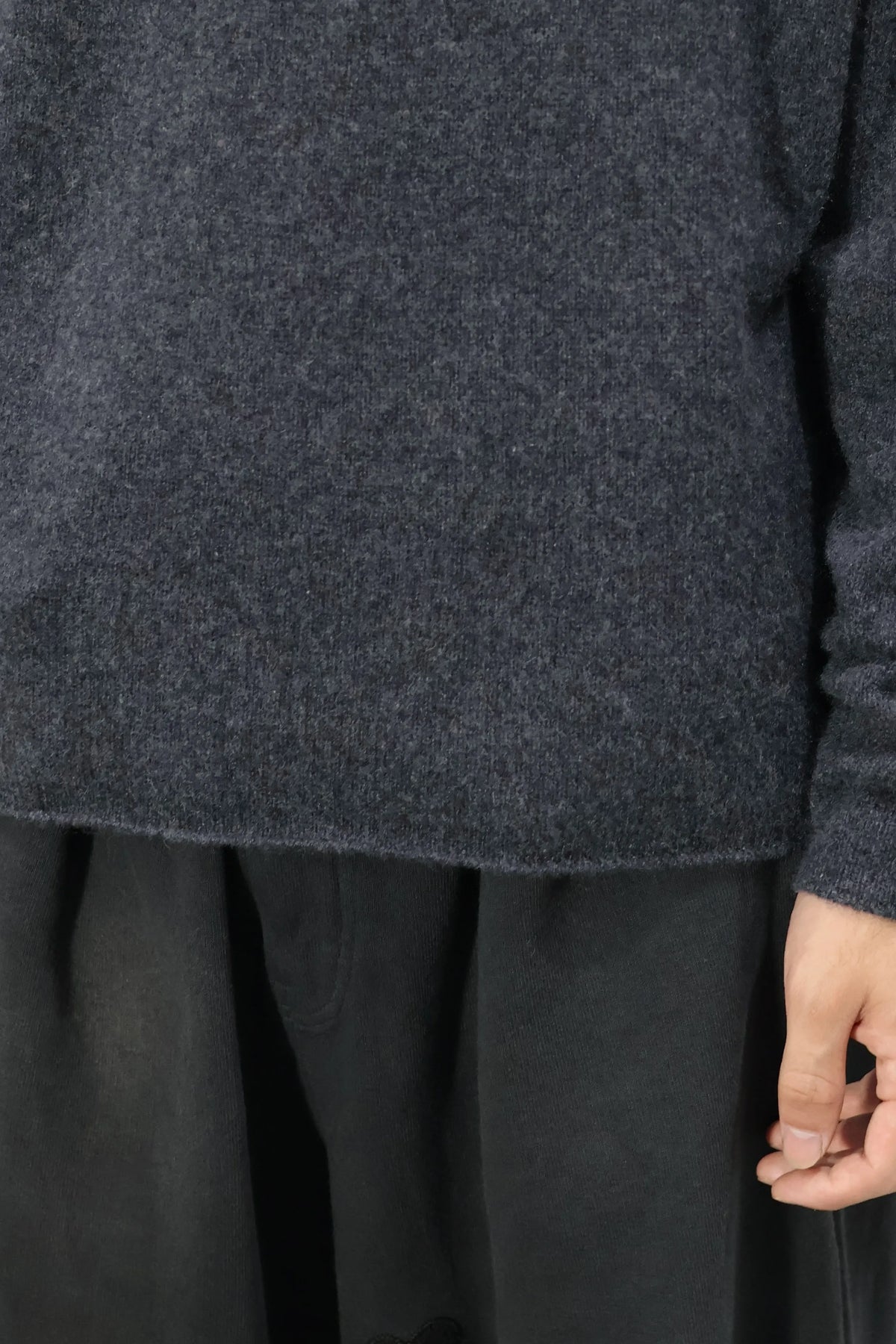 nakedgauge - COMFORT TOUCH DOUBLE COLLAR PULLOVER - CHARCOAL GRAY