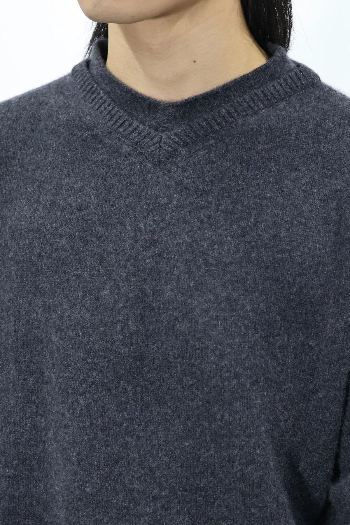 nakedgauge - COMFORT TOUCH DOUBLE COLLAR PULLOVER - CHARCOAL GRAY