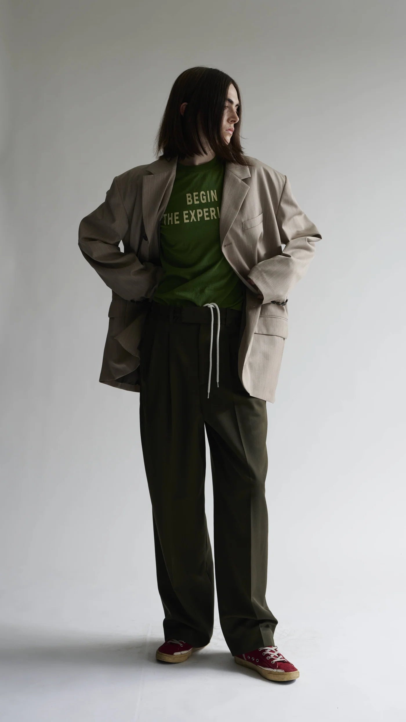 INSCRIRE Wool Back Open Jacket - BEIGE STRIPE – un INSCRIRE Wool Back Open Jacket - BEIGE STRIPE – un