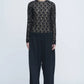 INSCRIRE - Hybrid Sweat Denim Pants - BLACK × BLACK