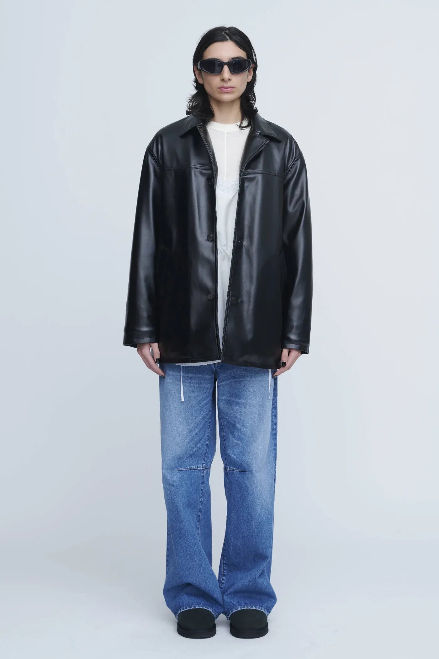 INSCRIRE - Leather Jacket - BLACK