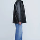 INSCRIRE - Leather Jacket - BLACK