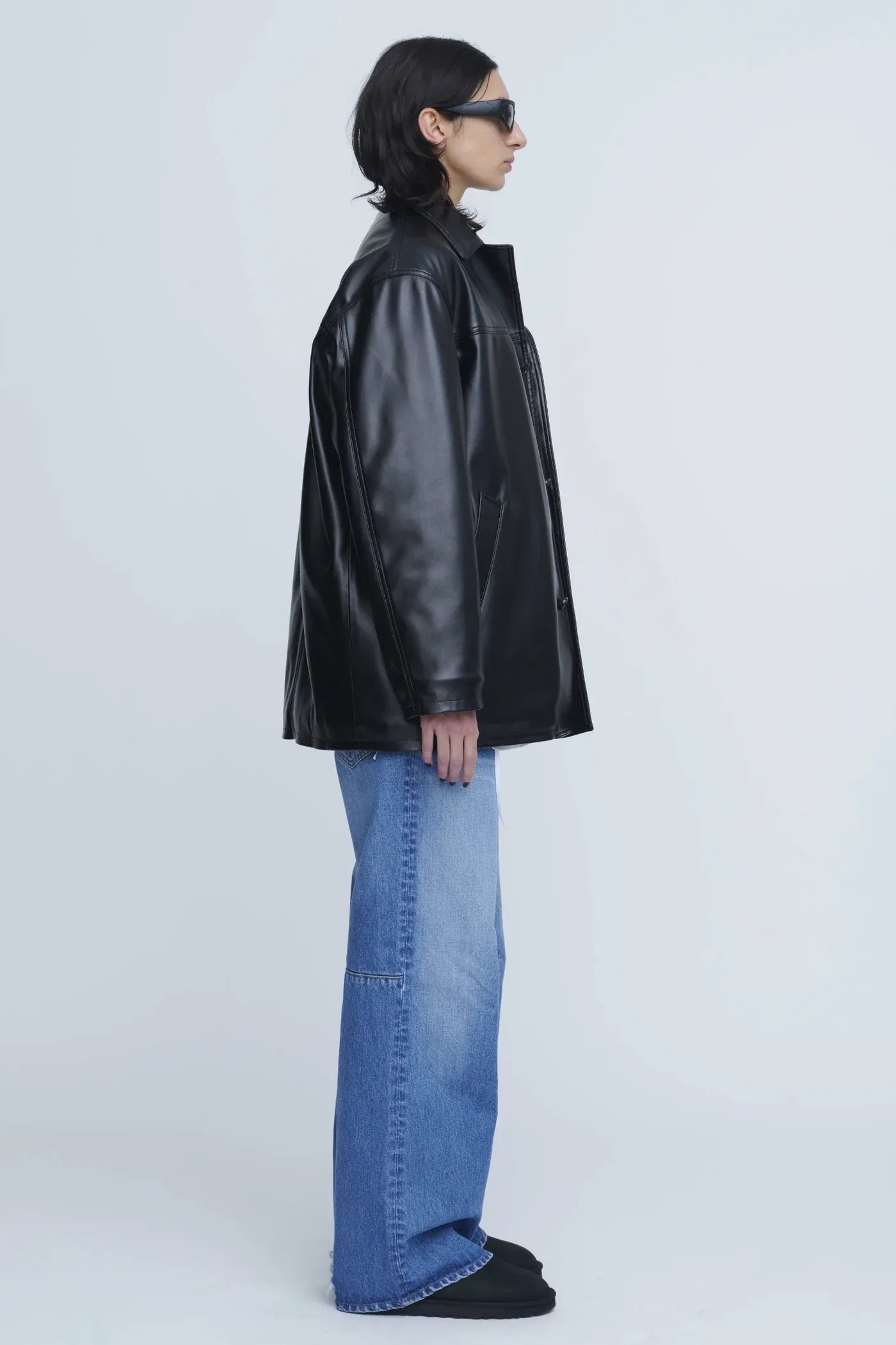 INSCRIRE - Leather Jacket - BLACK