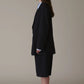 INSCRIRE - Wool 2-way Over Size Jacket - NAVY STRIPE