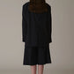 INSCRIRE - Wool 2-way Over Size Jacket - NAVY STRIPE