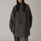 INSCRIRE - Cotton Check Cape Shirt - BLACK