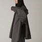 INSCRIRE - Cotton Check Cape Shirt - BLACK