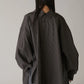 INSCRIRE - Cotton Check Cape Shirt - BLACK