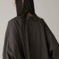 INSCRIRE - Cotton Check Cape Shirt - BLACK