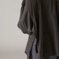 INSCRIRE - Cotton Check Cape Shirt - BLACK