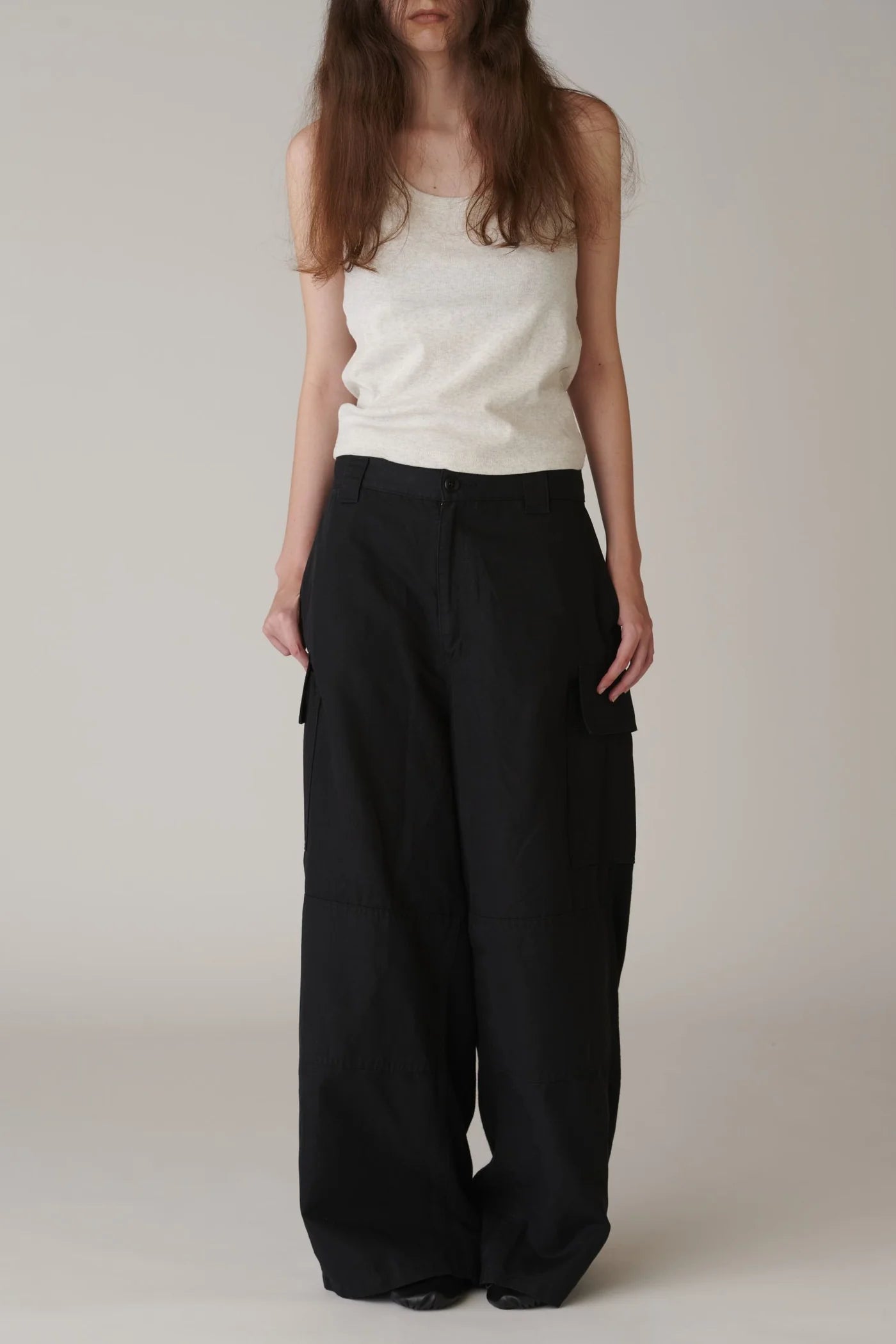 INSCRIRE - Hybrid Cotton Washer Cargo Pants - BLACK