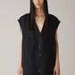INSCRIRE - Wool Over Size Gilet - NAVY STRIPE