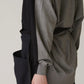 INSCRIRE - Cotton 16G Over Size V neck Cardigan - BLACK × GREY