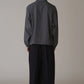 INSCRIRE - Wool Over Size Pants - NAVY STRIPE