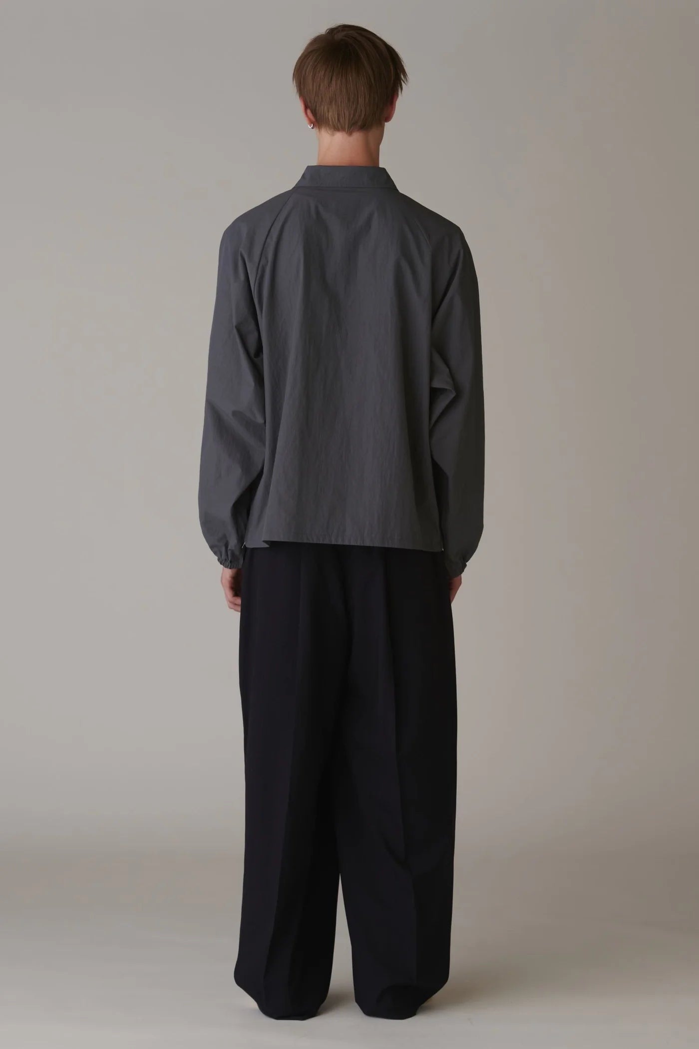 INSCRIRE - Wool Over Size Pants - NAVY STRIPE