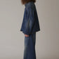 INSCRIRE - Used Denim Zip Up Blouson - DK.BLUE USED