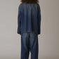 INSCRIRE - Used Denim Zip Up Blouson - DK.BLUE USED