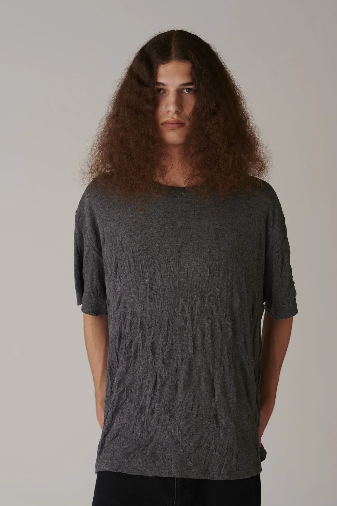 INSCRIRE - Washer T-Shirt - CHARCOAL