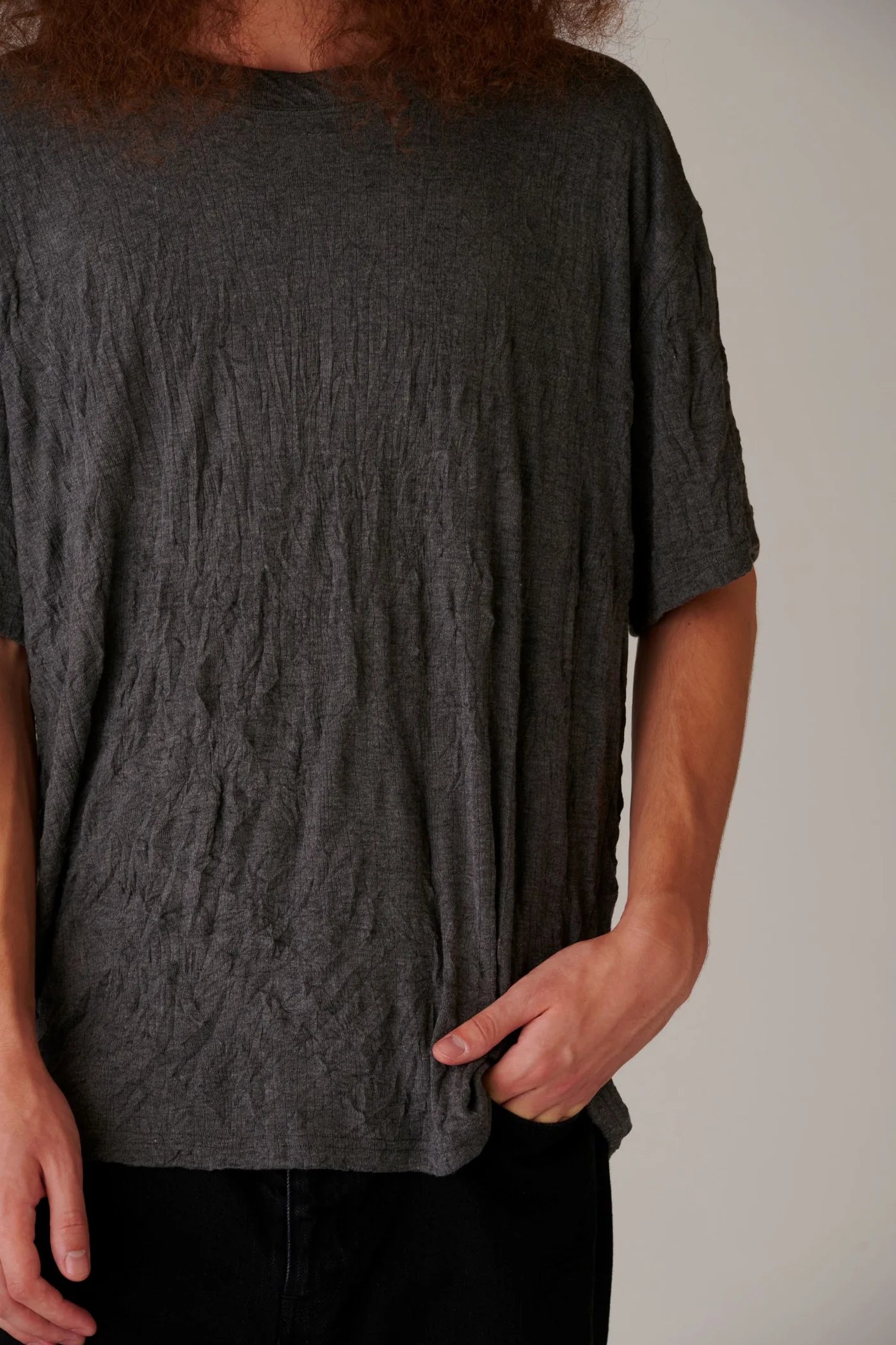 INSCRIRE - Washer T-Shirt - CHARCOAL