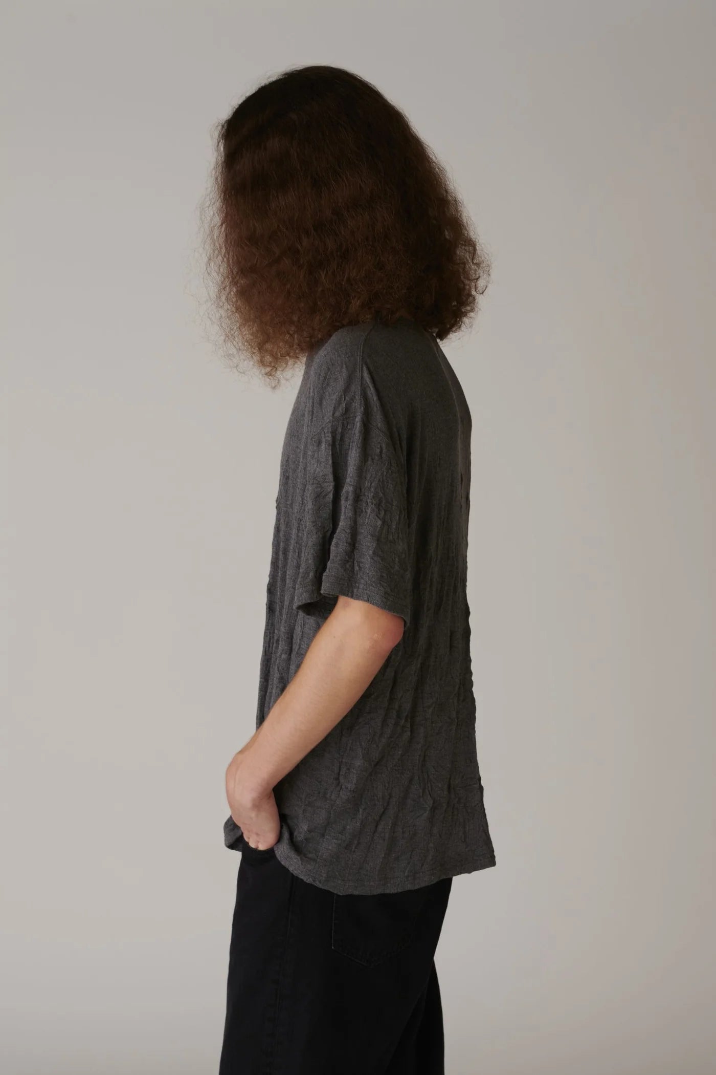 INSCRIRE - Washer T-Shirt - CHARCOAL