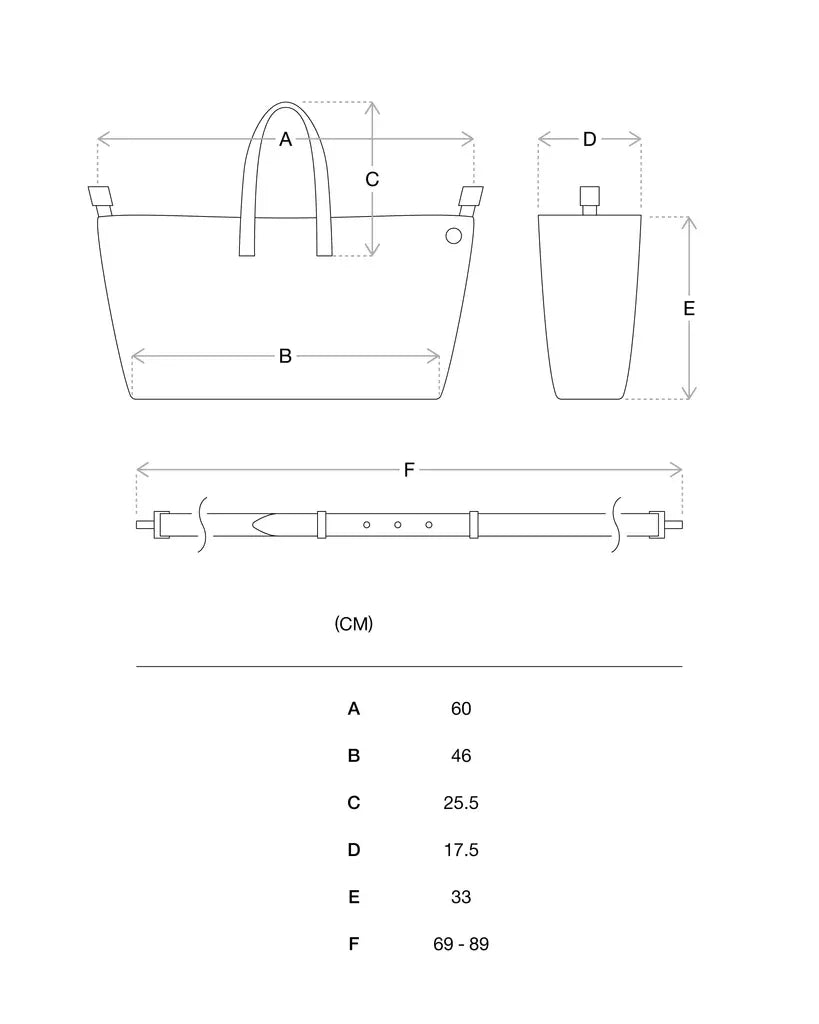 SimplyComplicated - ESSENTIAL LEATHER TOTE BAG - BLACK