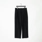 KANEMASA PHIL. - 36G Wool Stripe Trouser - BLACK
