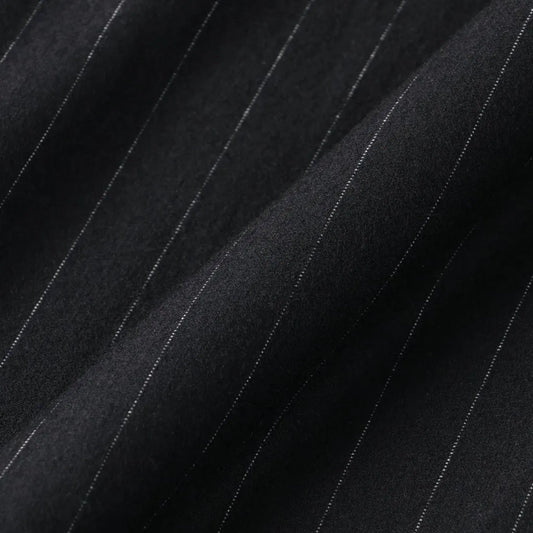 KANEMASA PHIL. - 36G Wool Stripe Blouson - BLACK