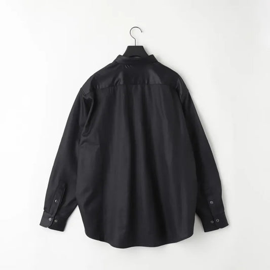 KANEMASA PHIL. - 36G ECONYL Embossed Ideal Shirt - BLACK