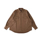 KANEMASA PHIL. - 36G ECONYL Embossed Ideal Shirt - BROWN