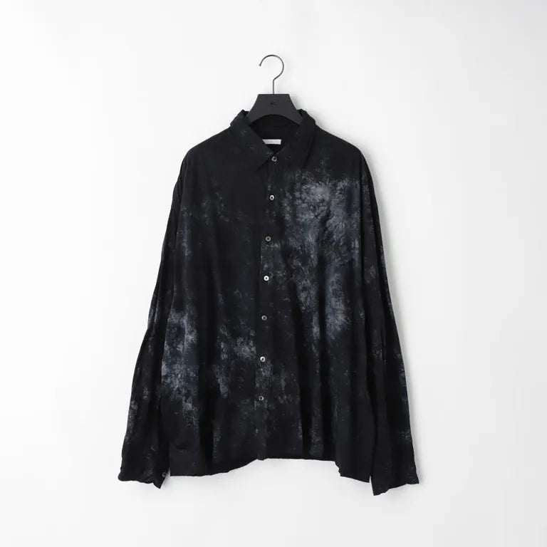 KANEMASA PHIL. - 46G Tie Dye Artisan Shirt - BLACK CHARCOAL DYE