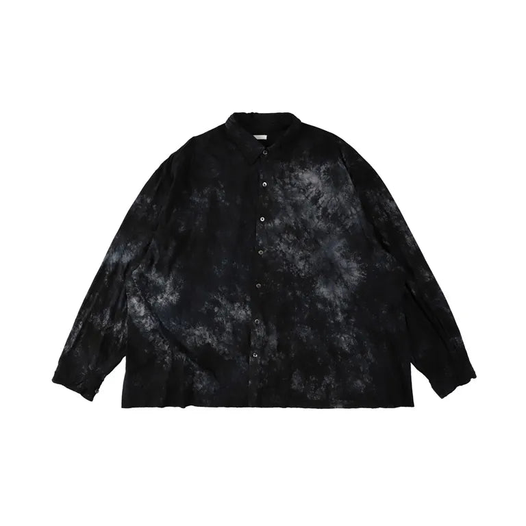 KANEMASA PHIL. - 46G Tie Dye Artisan Shirt - BLACK CHARCOAL DYE