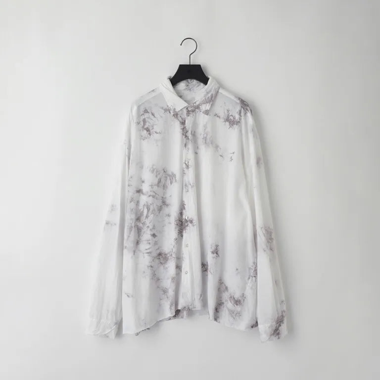 KANEMASA PHIL. - 46G Tie Dye Artisan Shirt - WHITE GRAY DYE