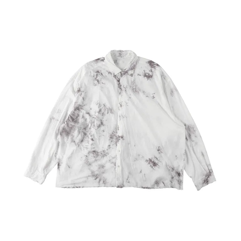 KANEMASA PHIL. - 46G Tie Dye Artisan Shirt - WHITE GRAY DYE