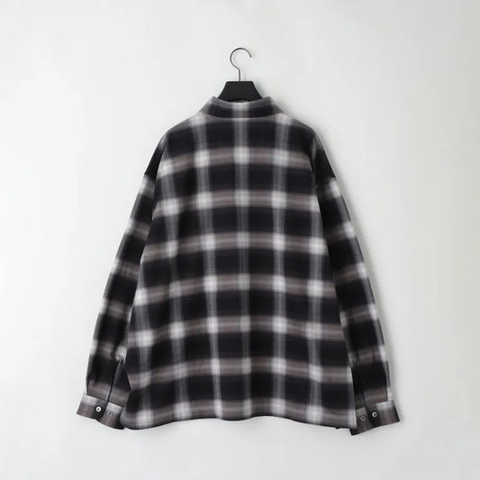 KANEMASA PHIL. - 28G Ombre Check Balise Shirt - BLACK WHITE