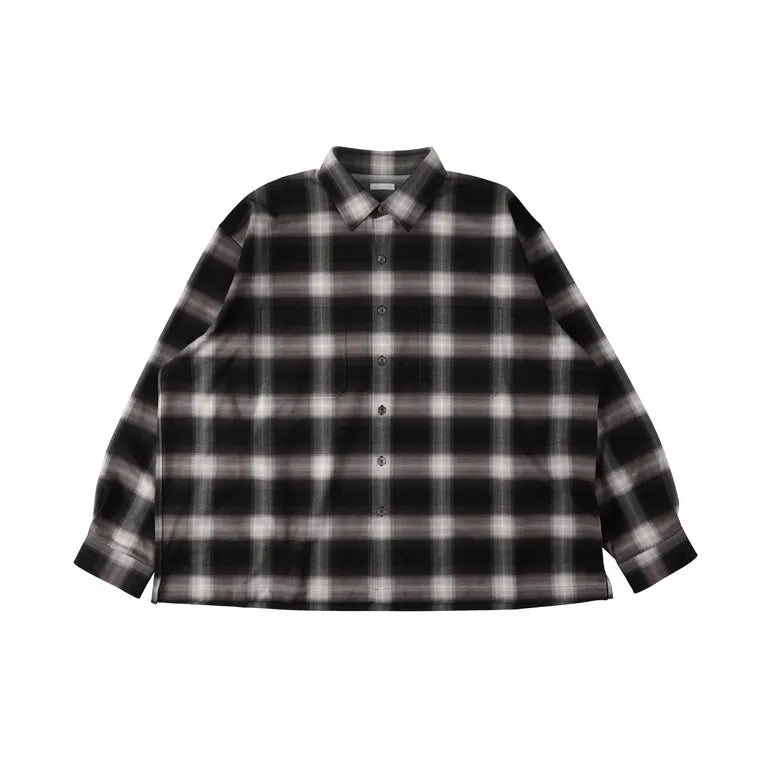 KANEMASA PHIL. - 28G Ombre Check Balise Shirt - BLACK WHITE