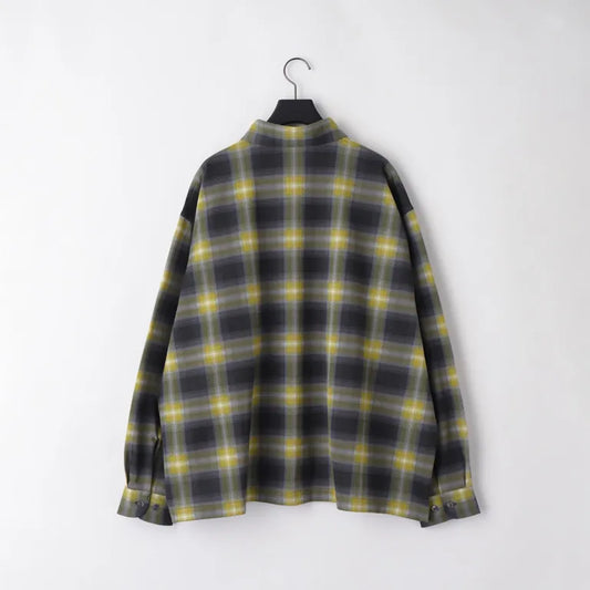 KANEMASA PHIL. - 28G Ombre Check Balise Shirt - CHARCOAL YELLOW