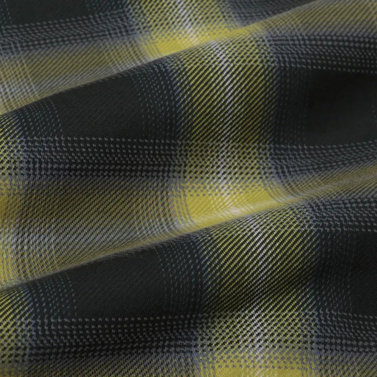 KANEMASA PHIL. - 28G Ombre Check Balise Shirt - CHARCOAL YELLOW