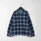 KANEMASA PHIL. - 28G Ombre Check Balise Shirt - NAVY BLUE