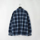 KANEMASA PHIL. - 28G Ombre Check Balise Shirt - NAVY BLUE