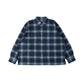 KANEMASA PHIL. - 28G Ombre Check Balise Shirt - NAVY BLUE