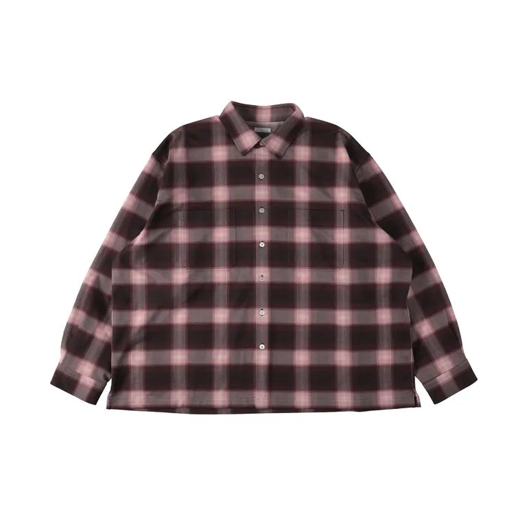KANEMASA PHIL. - 28G Ombre Check Balise Shirt - PINK BEIGE