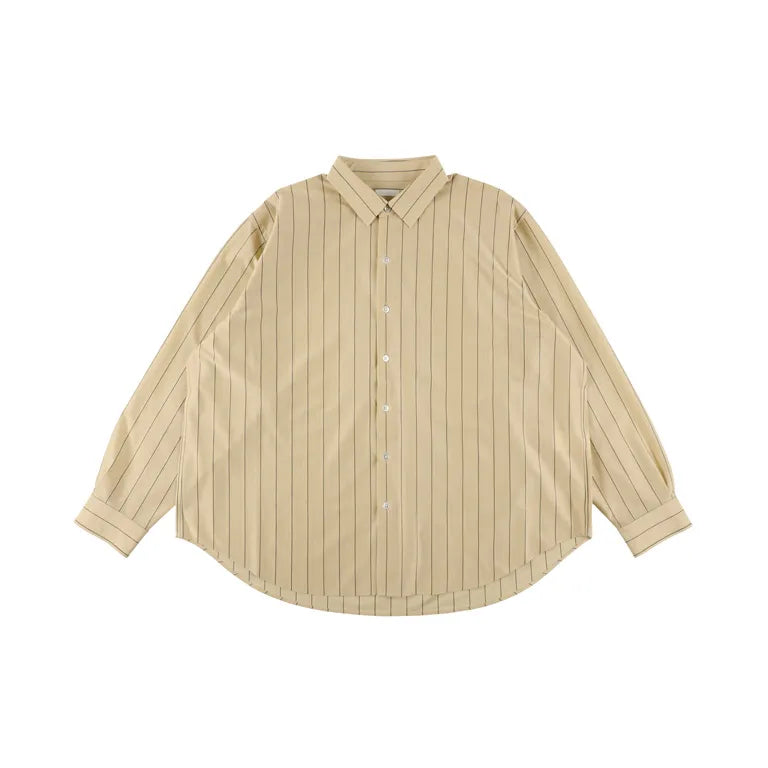 KANEMASA PHIL. - 46G Stripe Atmosphere Shirt - BEIGE NAVY