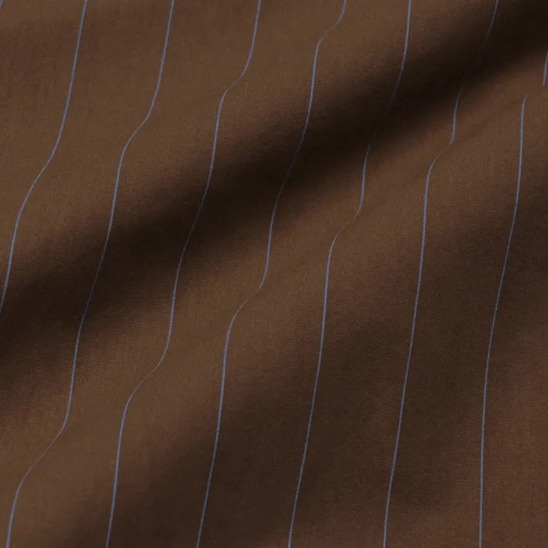 KANEMASA PHIL. - 46G Stripe Atmosphere Shirt - BROWN BLUE