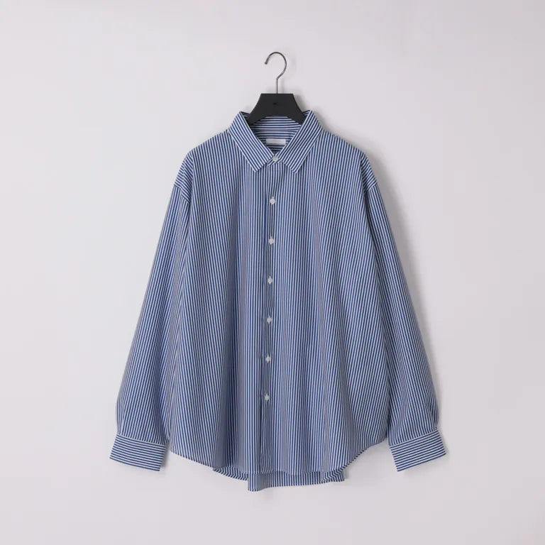 KANEMASA PHIL. - 46G Stripe Atmosphere Shirt - NAVY WHITE