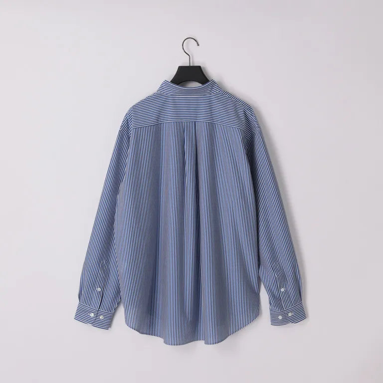 KANEMASA PHIL. - 46G Stripe Atmosphere Shirt - NAVY WHITE